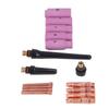 16PCS TIG Welding Torch Accessories Kit Copper Ceramic Plasma Cutter Torch Consumables for WP 17 18 26