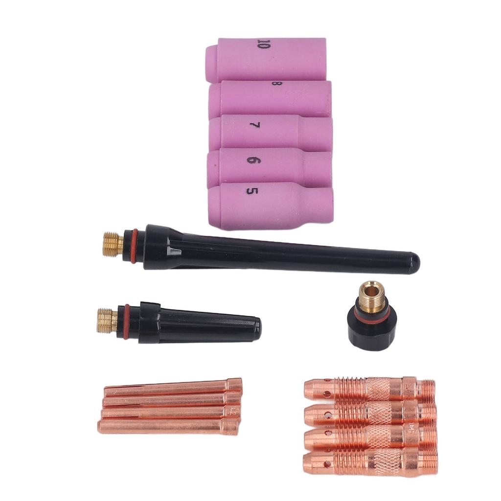 16PCS TIG Welding Torch Accessories Kit Copper Ceramic Plasma Cutter Torch Consumables for WP 17 18 26