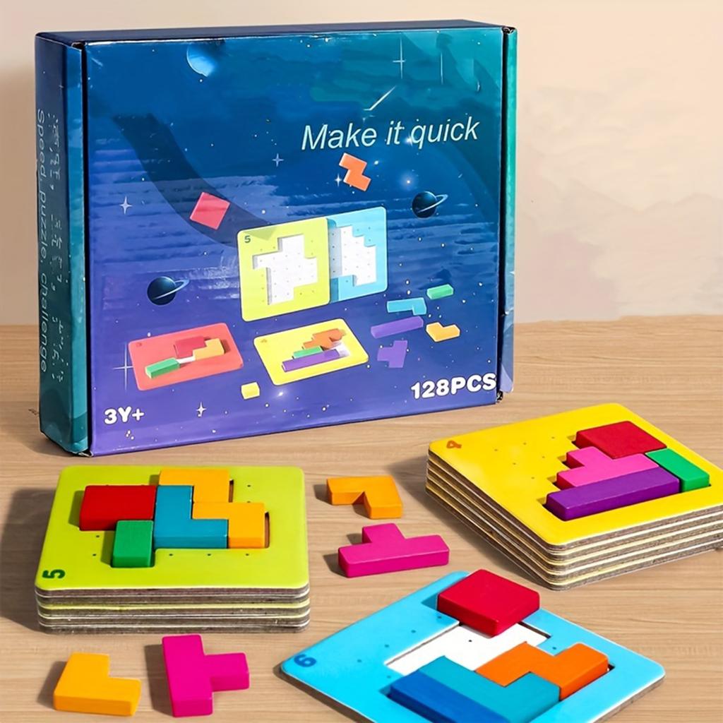 Children's Wooden Puzzle Brain Teasers Educational Challenge Parent Child Interactive PK Toys Intellectual Toys Suitable For Boys And Girls