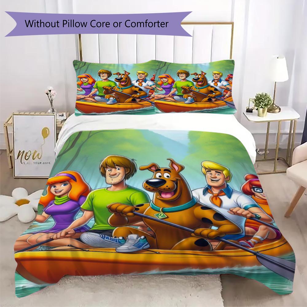 Halloween fantasy comedy adventure cartoon movie Scooby-Doo provides comfortable bedding covers and pillowcases for home use (without core) K7