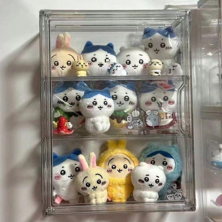 Multi-layer Cotton Display Box for Standee Dolls - Large Capacity Dustproof Cabinet