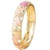 Färgglatt Vintage Cloisonné Armband Traditionellt Kinesiskt Blomma Kristall Armband Ihåligt Etniskt Damarmband Damer