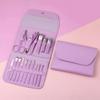 12 pieces of 16 pieces nail clippers set stainless steel nail art pedicure exfoliating nail file nail clippers set storage bag