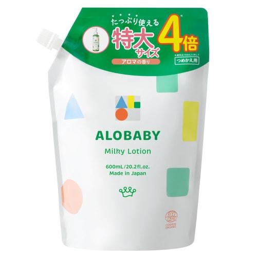 

Alobaby Milk Lotion Refill, Gentle Aroma, Single Item, 100% Natural, Organic, Additive-Free, Moisturizing for Newborns, Cosmos Organic Certified