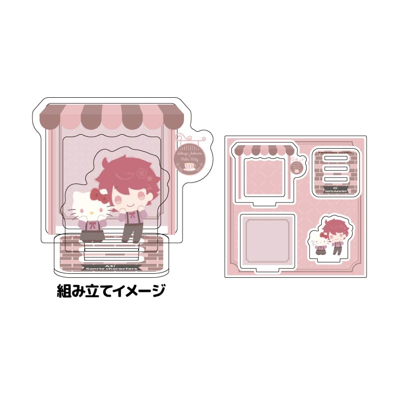 x Sanrio characters 01 Sakuya Sakuma x Hello Kitty character Acrylic stand plate A3! [Mini illustration]