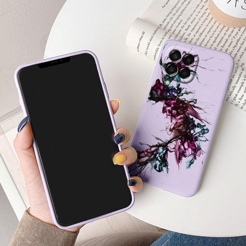 Case For Samsung Galaxy M33 M53 5G Phone Cover Vintage Marble Watercolor Painting Silicone tpu Funda For Samsung M55 M54 M34 M13