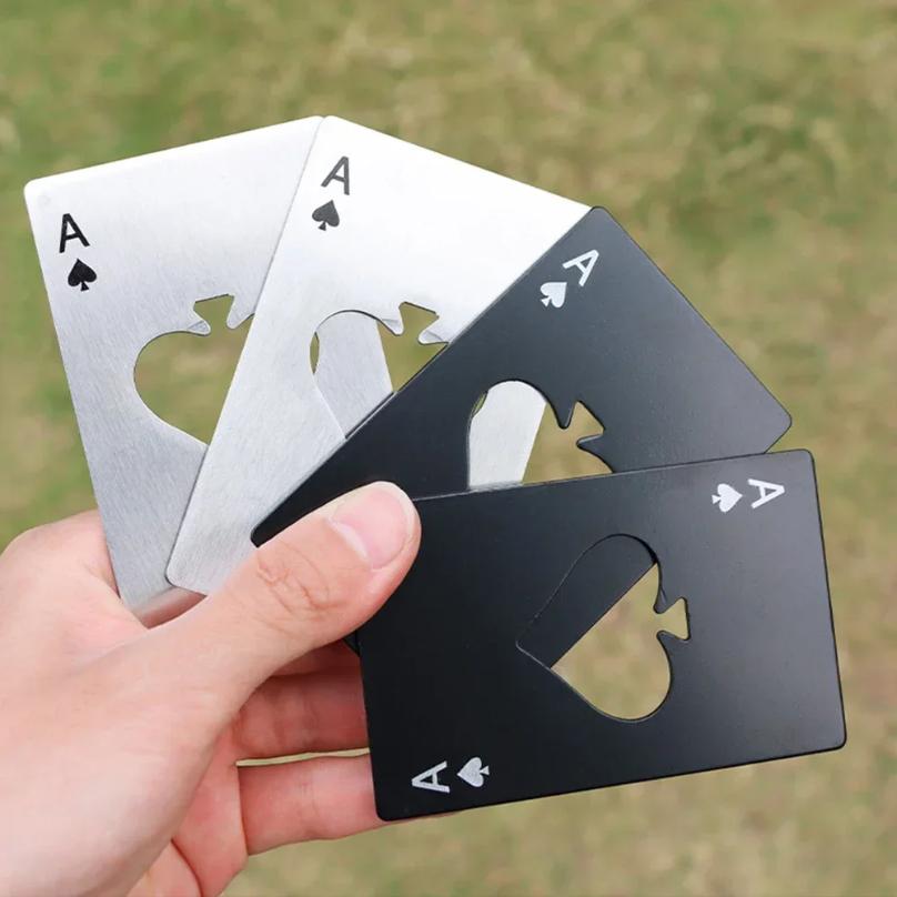 Paletta Acciaio Inossidabile Apribottiglie da Vinificatore Carte da Gioco Apribottiglie Carta di Credito Apribottiglie Birra
