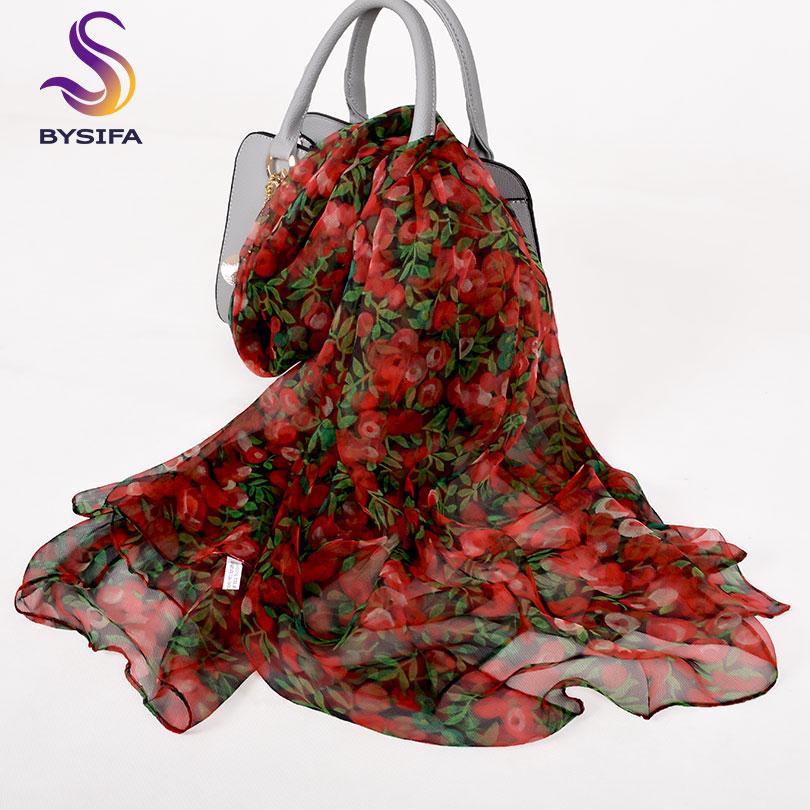 Pink Orange Silk Scarf  New Design Long Female Scarves Printed 170*105cm Spring Autumn Fashion Accessories Women Silk Scarf