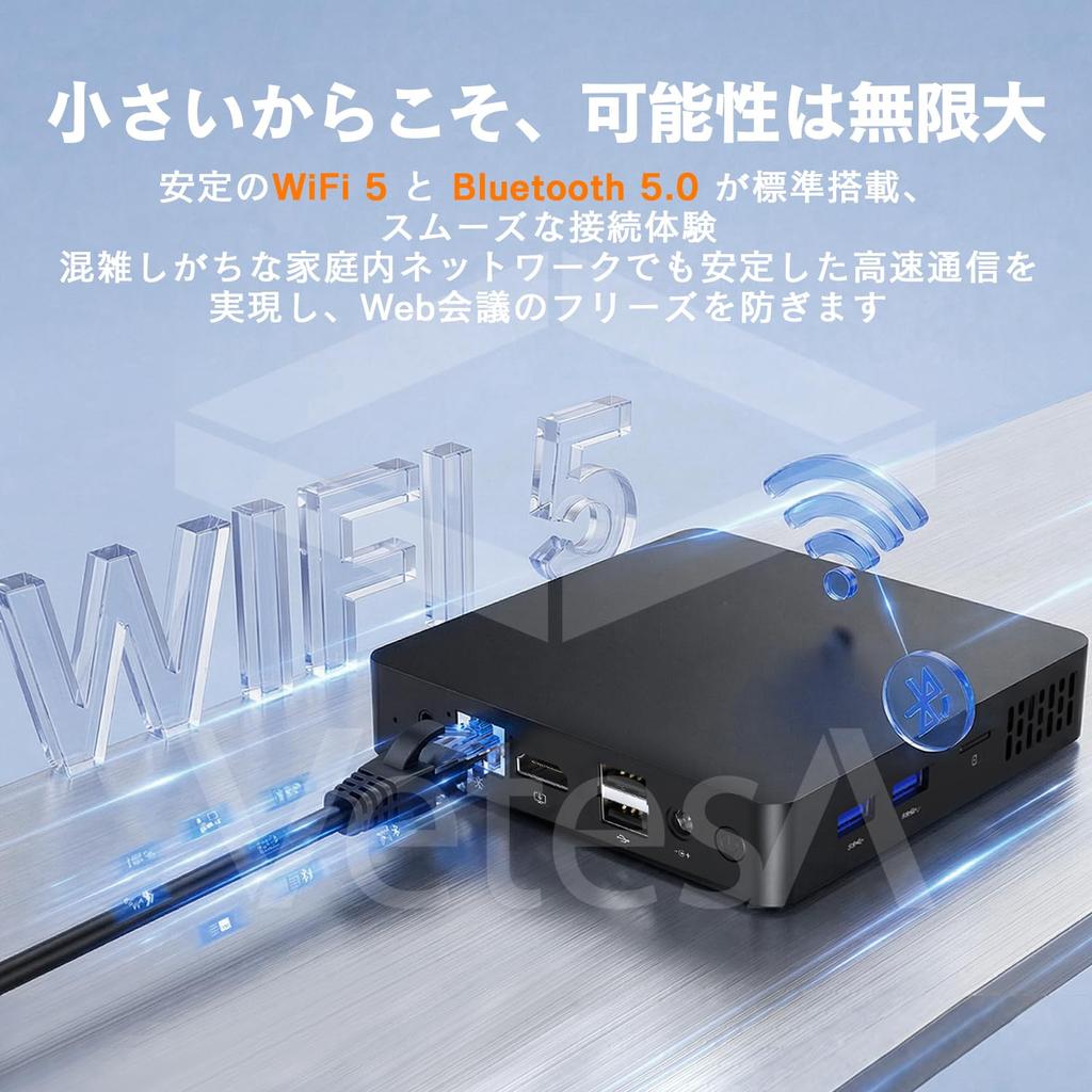 VETESA Mini 14th Generation Windows Office Dual HDMI RJ45 Wired Bluetooth High 8GB 256GB Ideal for and Home PC, 6500Y, 11, 2024, (4K) Output,