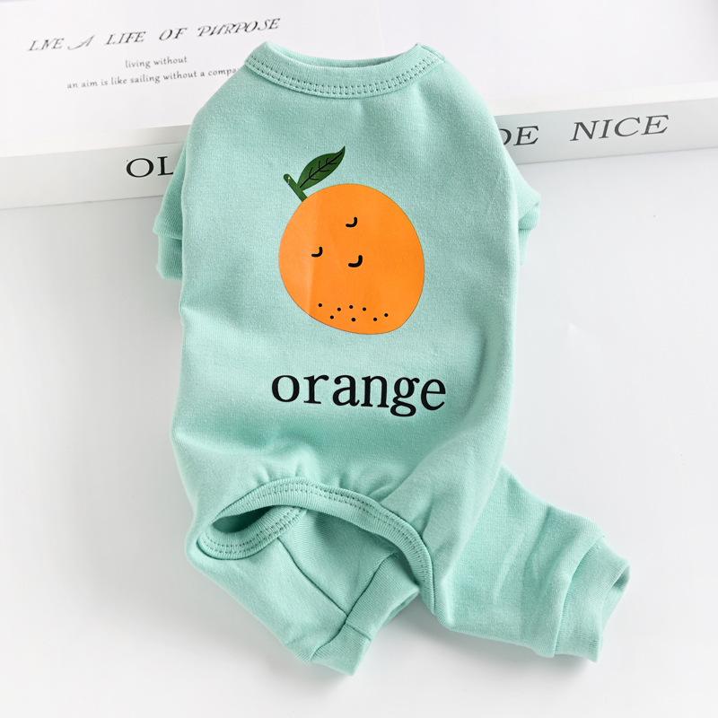 Cotton Pet Dog Clothes Loungewear Small Dog One-piece Four-legged Pants Spring and Summer Thin