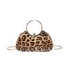Sac de Soirée pour Femme Sac de Banquet de Fête Sac à Bandoulière avec Chaîne Imprimé Léopard Sac Cabas de Soirée pour Femme Premium Durable