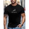 European Size Men'S Casual Sports T-Shirt, Print Graphic Tee, Short-Sleeve Round Neck Shirt, Summer Outdoor Men'S Clothing, Breathable Mesh T-Shirt