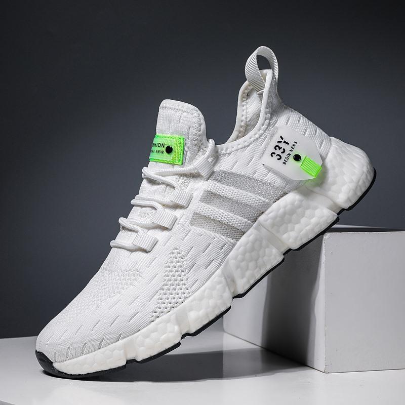 2025 Letní nové síťované prodyšné běžecké boty pro muže a ženy, ultra lehké plus size tenisky, tkané sportovní boty pro páry