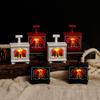 Vintage Fireplace Light Atmosphere Decoration LED Electronic Candle Light Nordic Style Christmas Fireplace Night Light