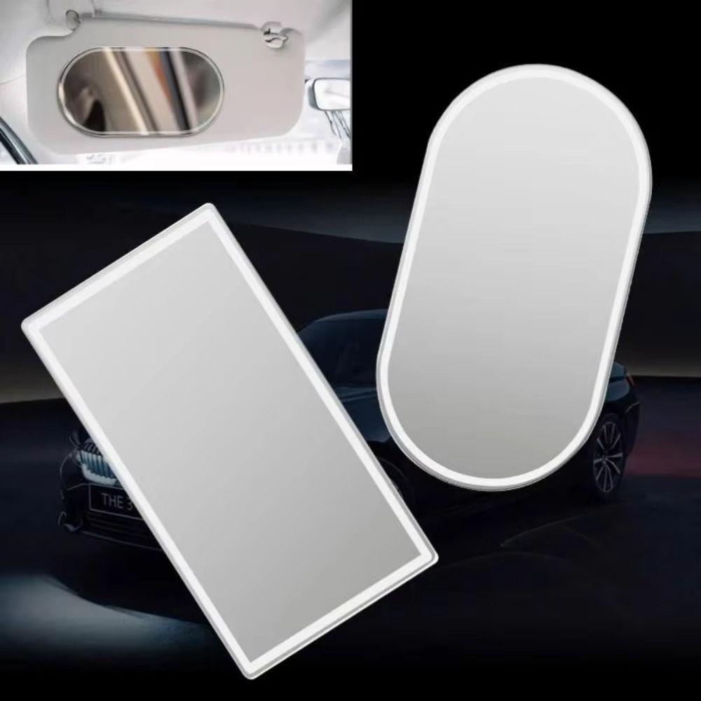 Portable Car Makeup Mirror Self-adhesive Auto Vanity Mirror Car Sun Visor Mirror  Auto Accessories