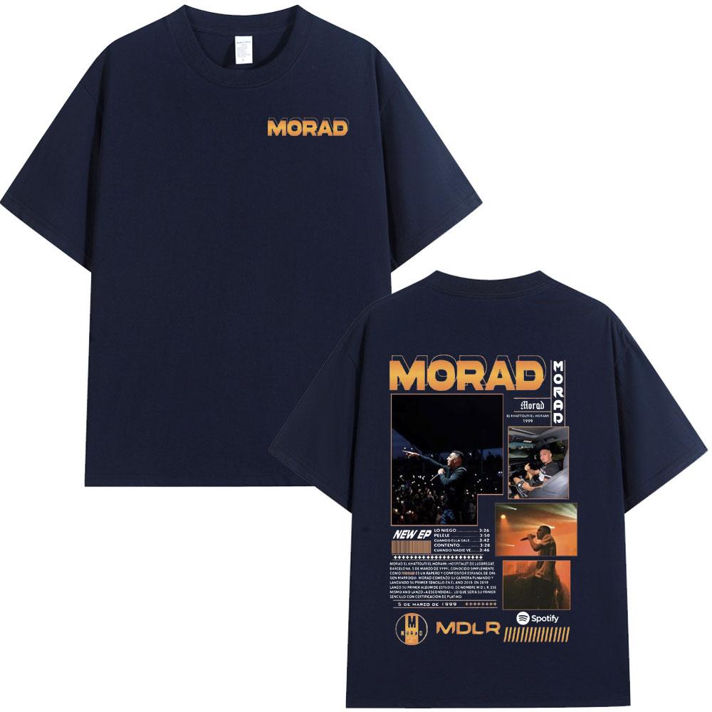 T-shirt Grafica Album Rapper Morad MDLR Unisex Moda Donna Hip Hop Vintage T-shirt Cotone Oversize Manica Corta T-shirt Top