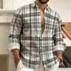 Autumn Winter New Men Clothes Long Sleeve Casual Stripe Shirt