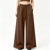 Fleece Women's Pants Solid Color Casual Versatile Wide-footed Pants Sweatpants Loose Outer Trousers