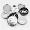 ABS 65mm  60mm 3D Car Emblem Wheel Hub Center Cap Badge Covers Accessories For Hyundai I10 I20 Getz Accent Elantra Santa Badge