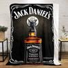 Jack Daniel's Koc Pluszowy Miękki Wygodny na Wszystkie Pory Roku Koc na Sofę Biuro Drzemki Koc Podróżny Zewnętrzny Idealny Prezent