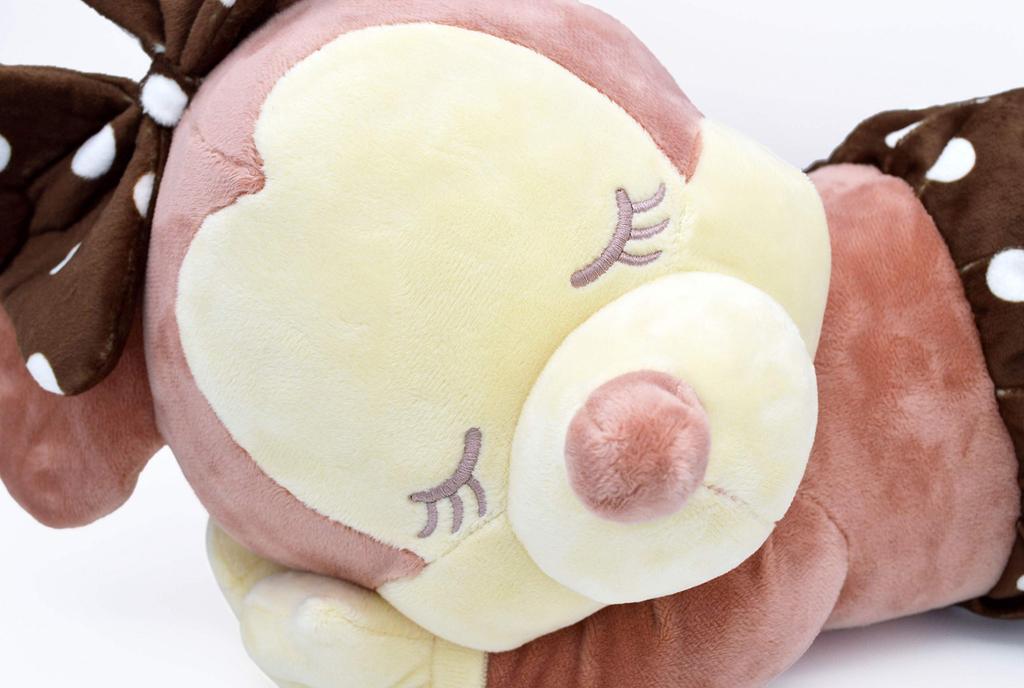 MORIPiLO Morishita Body Pillow for Children and Adults Minnie Mouse Classic Brown 45cm Fluffy Material Stuffed Cushion Character Goods Disney 4620360