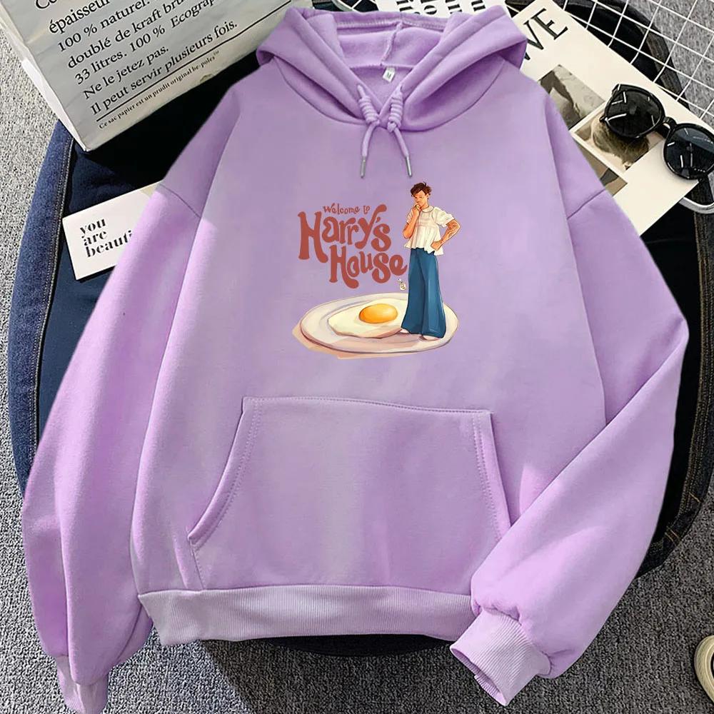 Harrys House Grafik-Hoodies Unisex Cartoon-Pullover Herbst/Winter Fleece-Hoodie Originalität Ästhetisches Sweatshirt Langärmlig