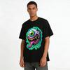 Weird Multi-eyed Monster Print Cool Street Style Unisex T-shirt Pure Cotton T-shirt