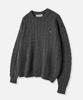 Dibellobeu Soft Round Overfit Cable Knit_Charcoal