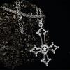 Gotisch Punk Blutrot Umgekehrtes Kreuz Halskette Gotischer Schmuck für Männer Frauen