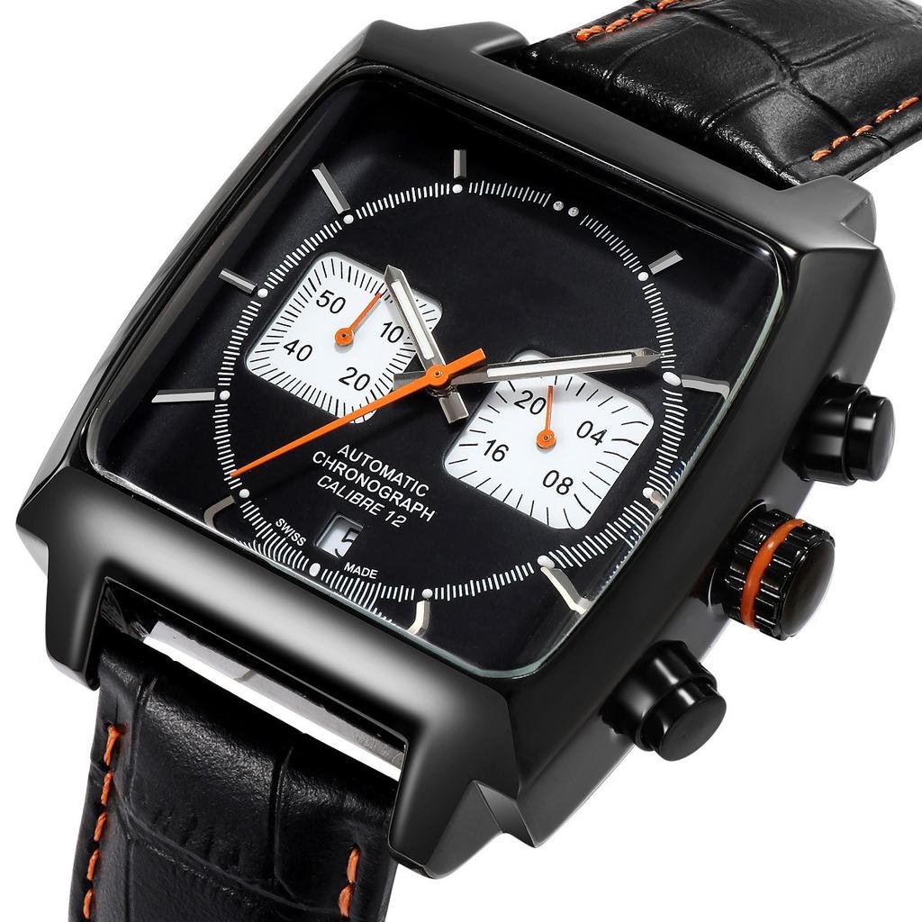 BENYAR Orologio da uomo Orologio con movimento al quarzo Cronografo analogico Business Impermeabile resistente ai graffi Cinturino in acciaio inossidabile Orologio sportivo casual (Bianco e nero