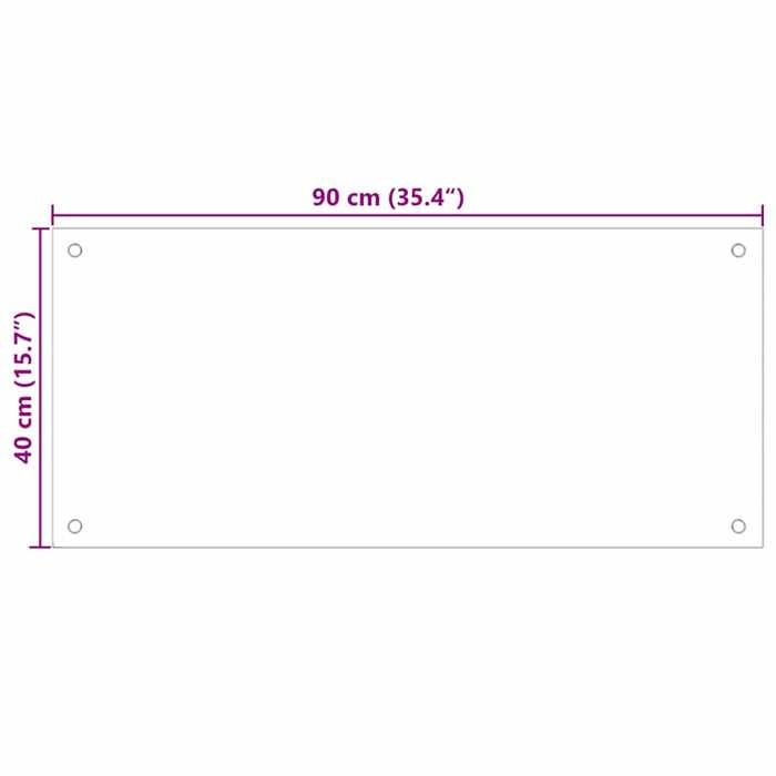 VidaXL Dosseret de cuisine Blanc 90x40 cm Verre trempé 249457
