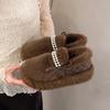 Fashionable High Quality and Warm Furry Slippers Women's Winter Outdoor Wear 2025 New Style Winter Fleece Cotton Shoes