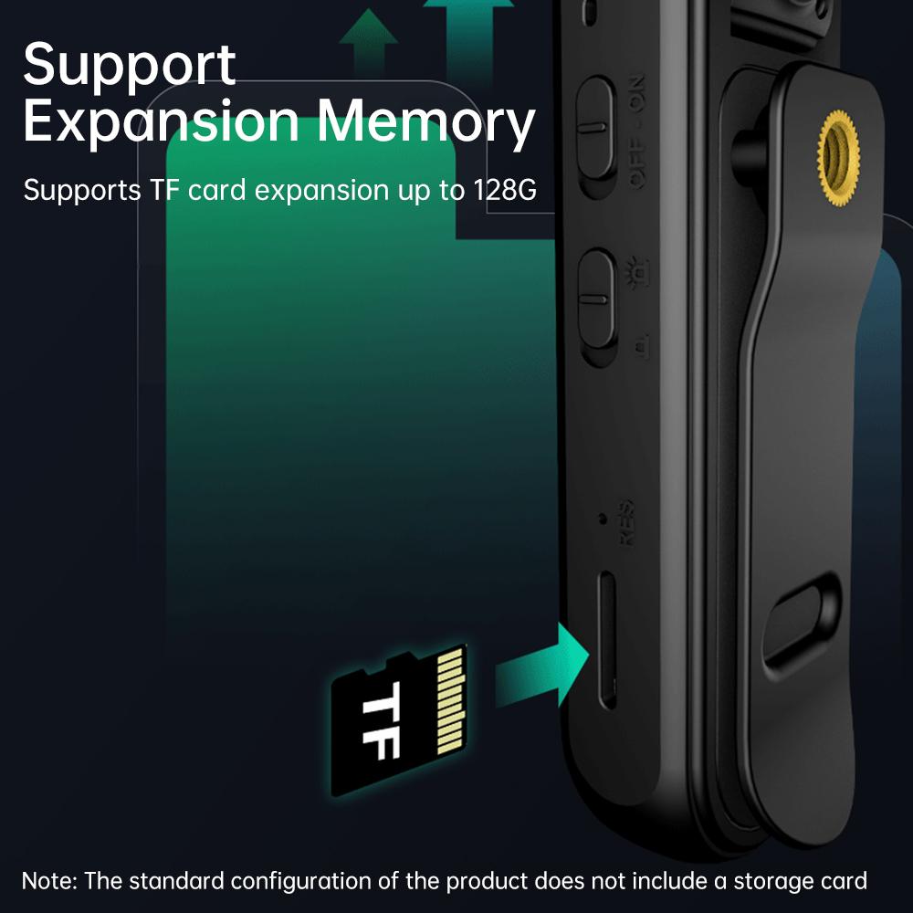 HD WiFi Camera, Night Vision Bodycam, Outdoor Sports Camera, Webcam, Rotatable Bicycle Video Recorder