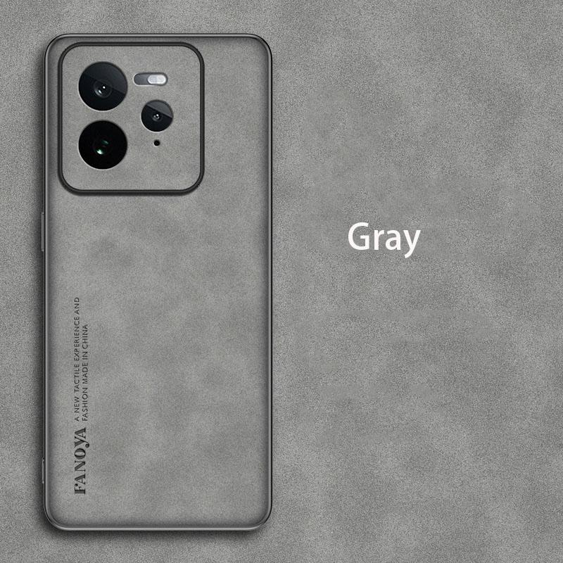 Luxuriöse Handyhülle aus Schafsleder und Silikon für Realme GT 7 Pro GT 6 Neo 6 SE Matt Stoßfeste Rückabdeckung Bumper Shell GT6 GT7 Pro