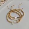 Nicssy Gold Color Beaded Bracelets for Women Jewelry Natural Shell Cross Star Heart Charm Bracelet Adjustable Rope Pulseras