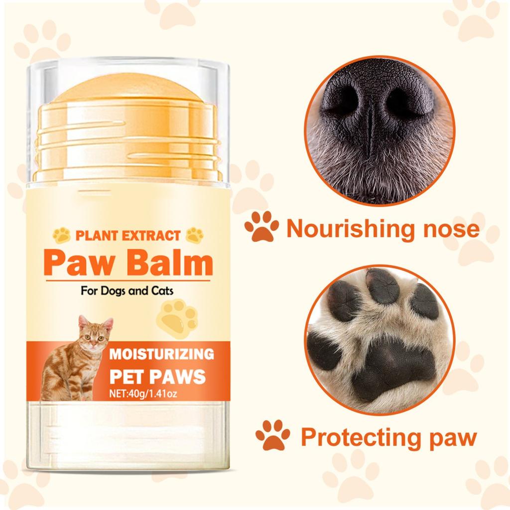 Dog Nose Balm 40g All-Natural Cream Wax For Dry, Cracked Pads Snouts Cats Moisturizer Soother, Nose Butter For Bulldogs