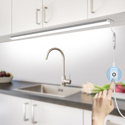Innen 30 40 50 cm LED-Streifenleistenbeleuchtung 12 V Röhren-Berührungssensor Stufenlos dimmbare Nachtlampe Küche Kleiderschrank Schlafzimmer Berührungssensor-Beleuchtung mit EU-Stecker