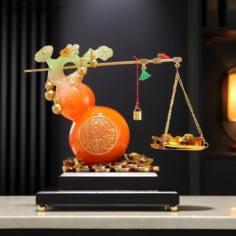 1PCS resin plant ornaments modern and simple gourd ornaments wine cabinet living room entrance front desk high-end gifts