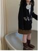 Autumn 2025 Girls' Embroidered Chrysanthemum Suit Set - Trendy Casual Kids' Clothing
