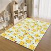 Pokémon print rug, cute Pikachu, Jigglypuff and Charmander cartoon decorative rug, home décor