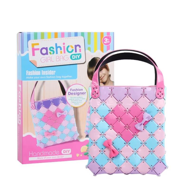 Hand Woven Bag 1PCS Handmade Material Bag DIY Shoulder Bag Creative Girls Educational Gift Toys