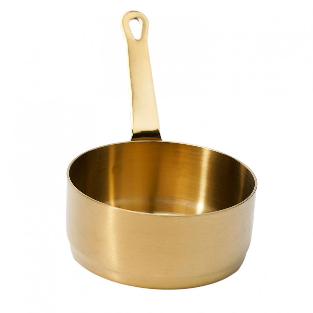 1pc Stainless Steel Milk Pot Mini Sauce Pan Non-Stick Small Saucepan 60/80/100ML