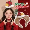Autumn/Winter Plush Bear Christmas Hat Headband for Women's Face Washing & Photos