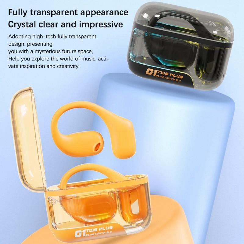 Bluetooth 5.3 TWS Headset With Colorful LED Light Supra-Aural Ear Hanging Earphone Wireless Sport Gaming Headphones