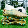 Overseas popular men's and women's high-top breathable football shoes professional grass football shoes long nails broken nails spot straight hair
