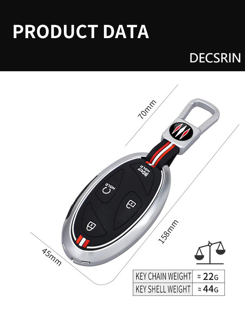 5 7 Buttons Zinc Alloy + Silicone Car Key Case Cover For Hyundai Kona Ev Grandeur GN7 IONIQ 6 2025 2025 Remote Key Protect Shell