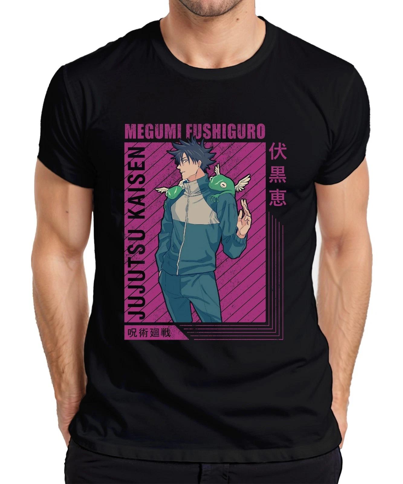 Megumi Fushiguro Jujutsu Kaisen Shikigami Anime Geschenk Retro Herren T-Shirt XS