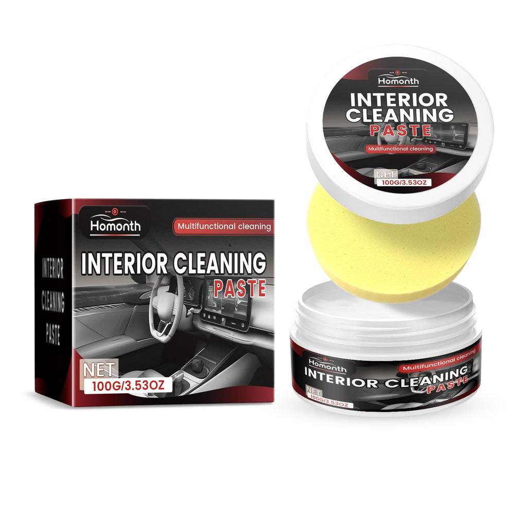 Homonth Car Interior Cleaning Cream Seat Leather Foam Waterless Top Flip Car Interior Cleaning