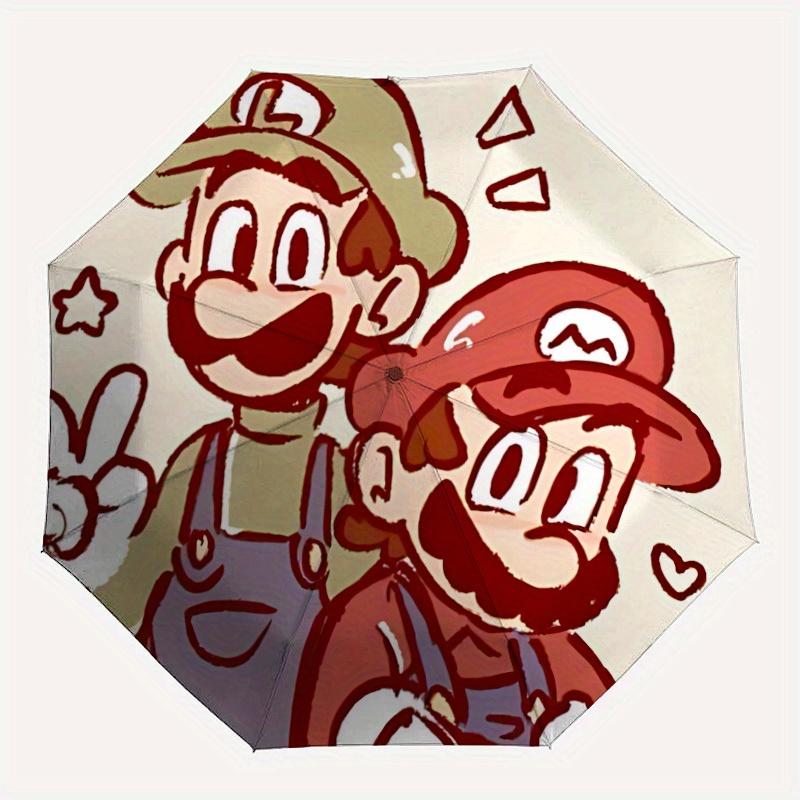 

1pc Mario Luigi Automatic Umbrella with Folding feature - Compact Travel Umbrella, Perfect Gift for Birthday, Christmas, 091