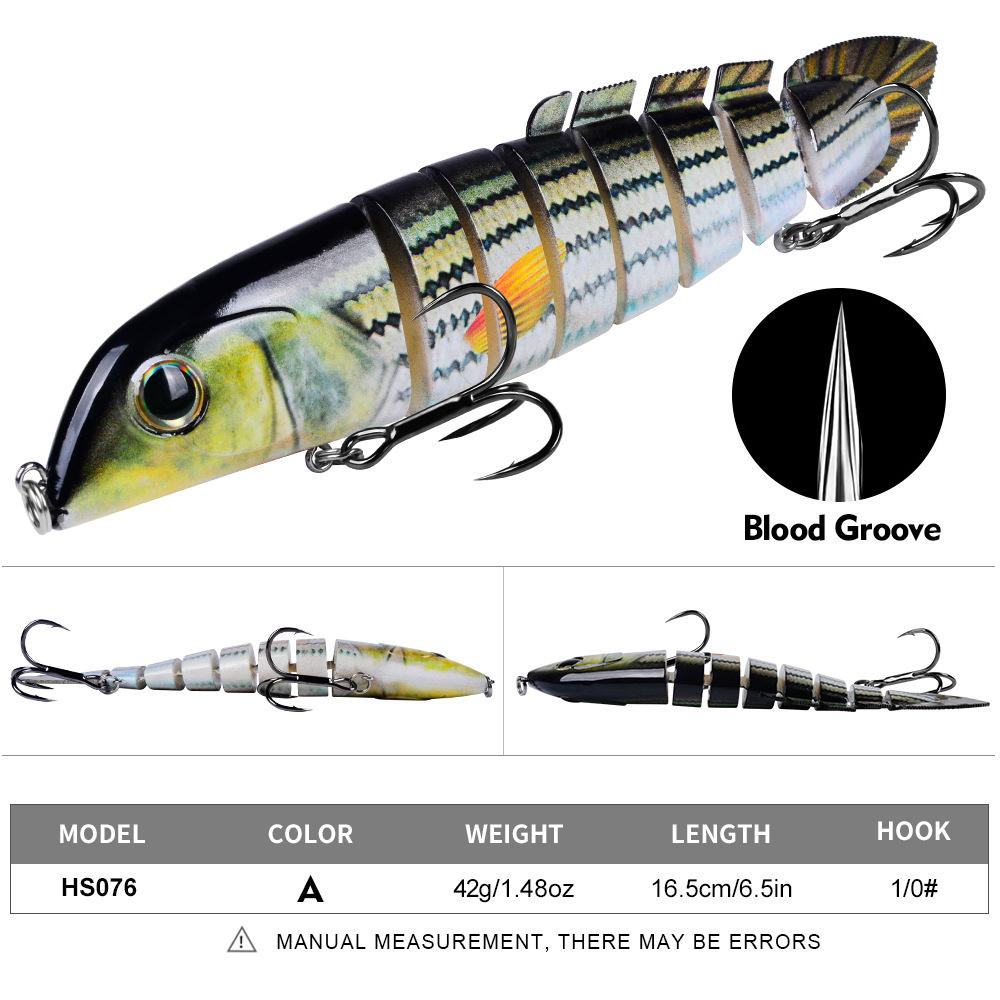 

Илистый вьюн, многосекционная рыба, 16,5 см, 42 г, изогнутый рот, морской окунь, биомиметическая ложная приманка, многосекционная подводная приманка для рыбы 16.5cm/42g